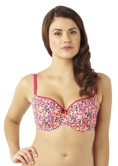 Cleo Maddie Pop Moulded Balcony T-Shirt Bra (close up) at Under Wraps Lingerie