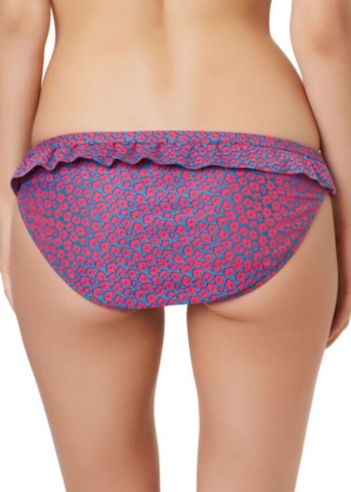 Cleo Hattie Frill Bikini Bottom (floral print, back) at Under Wraps Lingerie