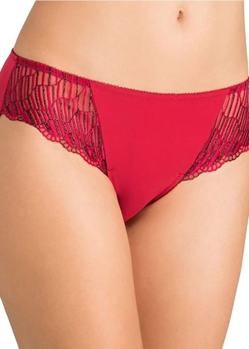 Wacoal La Femme Bikini Brief (jester red, front) at Under Wraps Lingerie