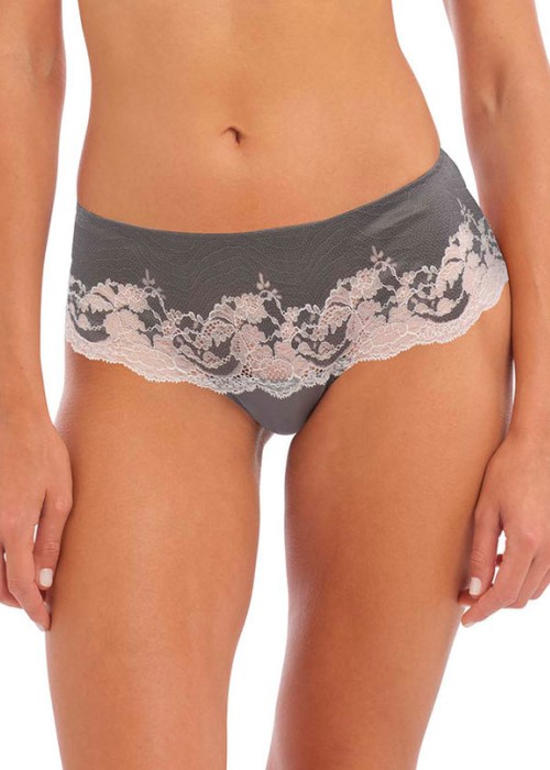 Wacoal Lace Affair Tanga (quiet shade/wind chime grey) at Under Wraps Lingerie