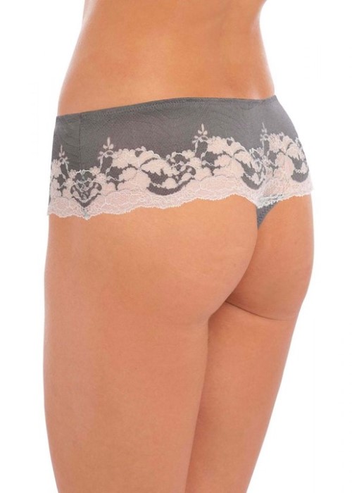 Wacoal Lace Affair Tanga (quiet shade/wind chime grey, side) at Under Wraps Lingerie