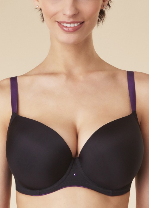 Passionata Sexy Smooth Plunge T-Shirt Bra (black) at Under Wraps Lingerie