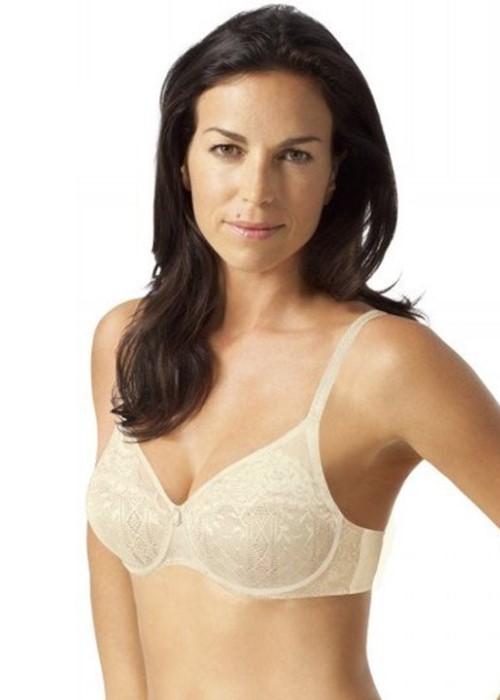 Playtex Tonique Contour Decorated Non-wired Bra (ivory, front) at Under Wraps Lingerie