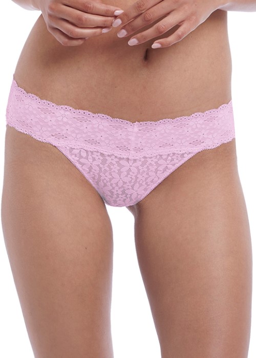 Wacoal Halo Lace Bikini Brief (sweet pink) at Under Wraps Lingerie