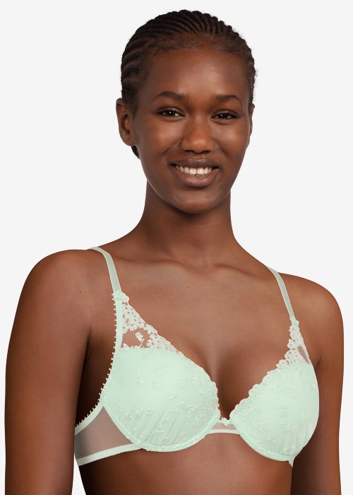 Passionata White Nights Push Up Bra (atoll blue, front) at Under Wraps Lingerie