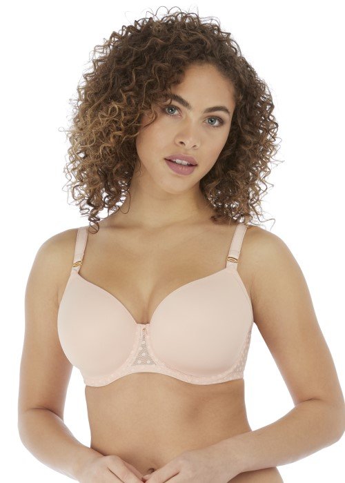Freya Starlight Moulded Balcony T-Shirt Bra (rosewater, close up) at Under Wraps Lingerie