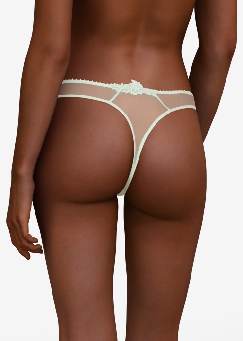 Passionata White Nights String (mint green atoll blue, back) at Under Wraps Lingerie