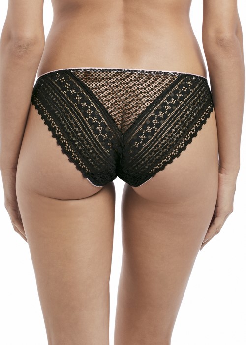 Freya Daisy Lace Brief (black, back) at Under Wraps Lingerie