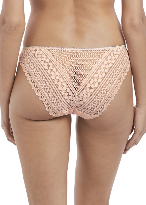 Freya Daisy Lace Brief (peach blush, back) at Under Wraps Lingerie