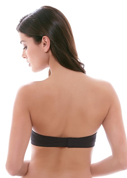 Wacoal Intuition Padded Strapless Bra (black, back) at Under Wraps Lingerie