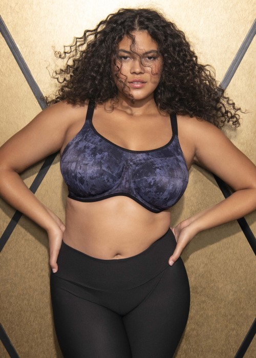 Elomi Energise Underwired Sports Bra (Stormy Haze) at Under Wraps Lingerie