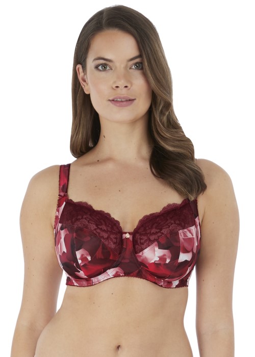 Fantasie Rosemarie Side Support Bra (rouge red, close up) at Under Wraps Lingerie