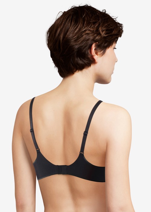 Chantelle Essentiall Extra Push Up Bra (black, back) at Under Wraps Lingerie