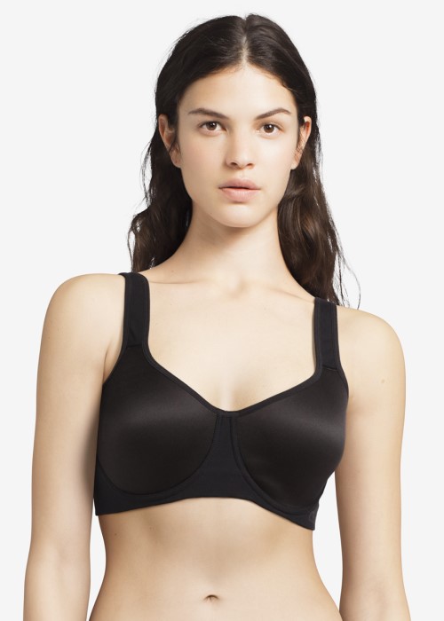 Chantelle Sports High Impact Spacer Sports Bra (black) at Under Wraps Lingerie