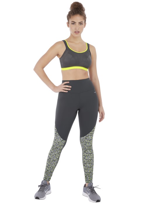 Freya Active Dynamic Non-Wired Sports Bra (lime twist, front) at Under Wraps Lingerie