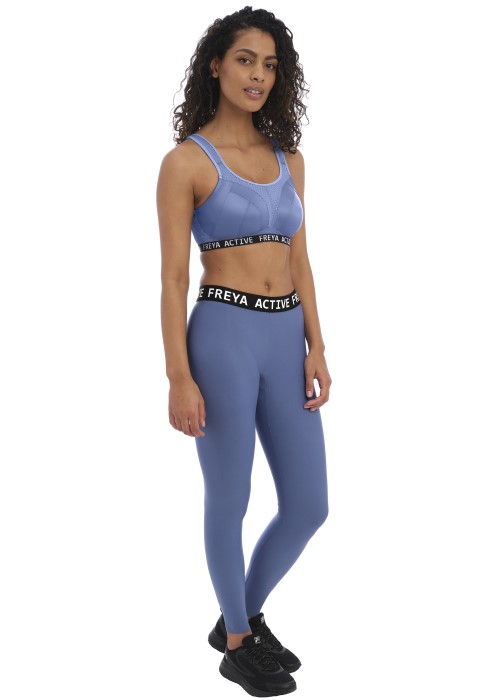 Freya Active Dynamic Non-Wired Sports Bra (denim blue, front 2) at Under Wraps Lingerie