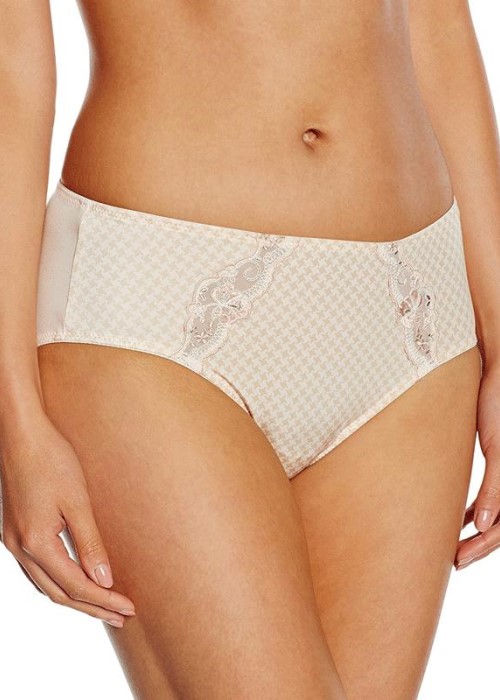 Rosa Faia Josephine High Waist Brief (pearl rose, front) at Under Wraps Lingerie