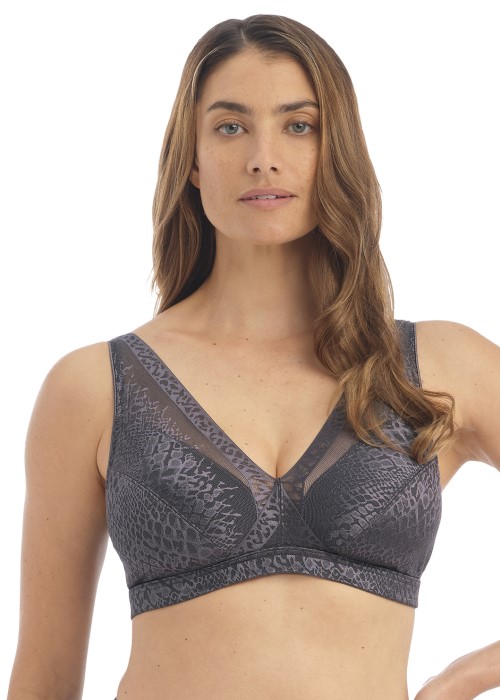 Fantasie Envisage Non-Wired Bralette (slate grey, close up) at Under Wraps Lingerie