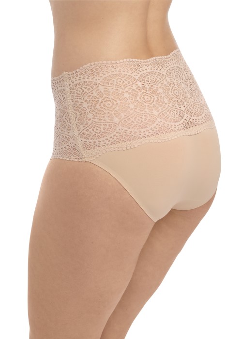 Fantasie Lace Ease Invisible Stretch Full Brief (natural beige nude, side) at Under Wraps Lingerie