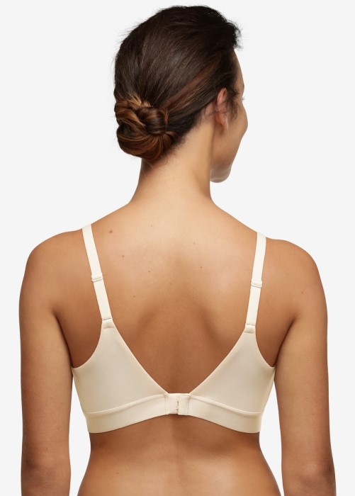 Chantelle Norah Wire-Free Support Bra (Pearl, back) at Under Wraps Lingerie