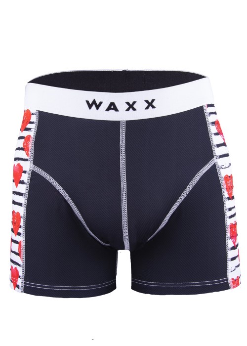 Waxx Lover Boxers (multi navy, front) at Under Wraps Lingerie