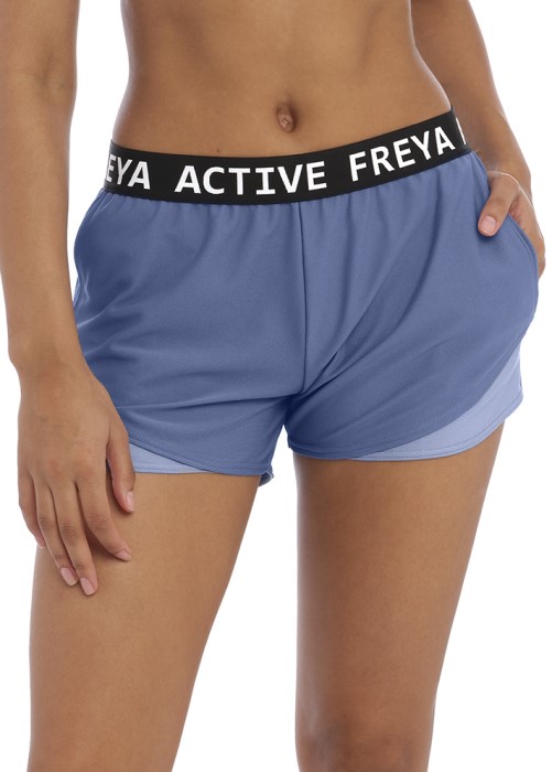 Freya Active Player Short (denim blue, close up) at Under Wraps Lingerie