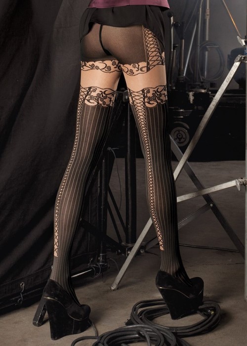 Trasparenze Hollywood Tights (close up) at Under Wraps Lingerie
