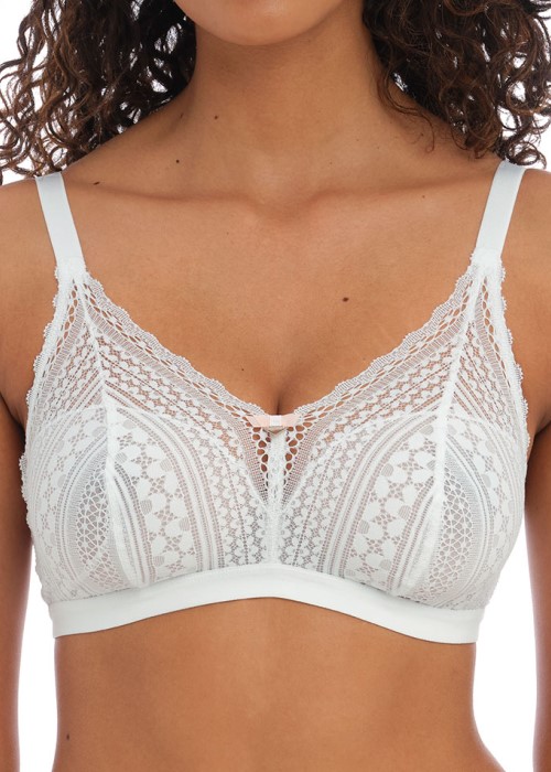 Freya Daisy Lace Non-Wired Bralette (white) at Under Wraps Lingerie