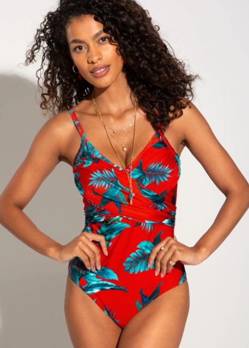Pour Moi Paradiso Control Swimsuit (red) at Under Wraps Lingerie