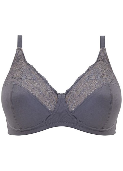 Royce Joely Wire-Free Comfort Bra (grey, close up) at Under Wraps Lingerie