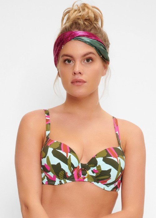 LingaDore Modern Jungle Moulded Bikini Top (jungle print) at Under Wraps Lingerie