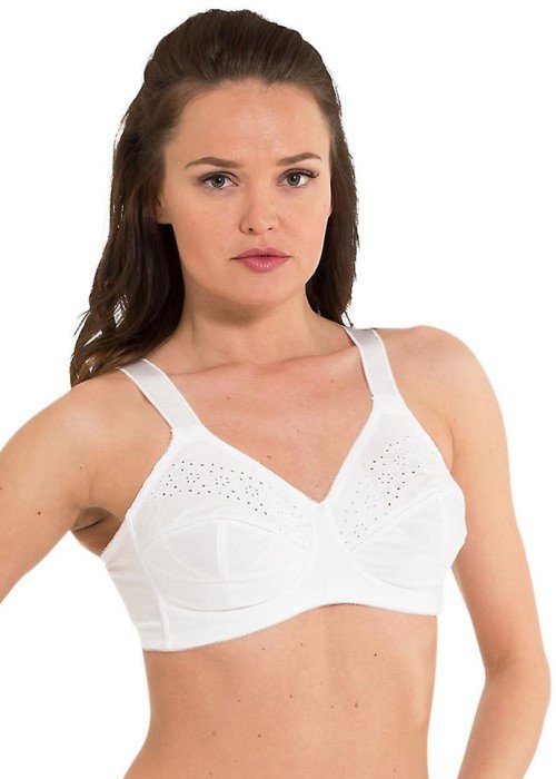 LingaDore Lisette Non-Wired Bra With Cotton (white) at Under Wraps Lingerie