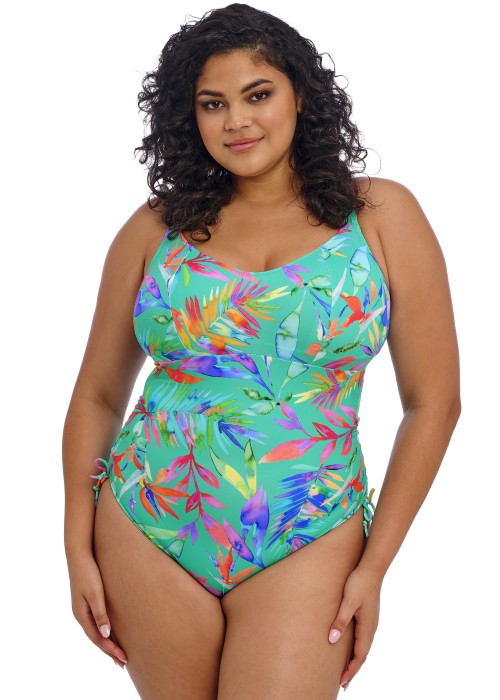Elomi Toyama Tides Non-Wired Swimsuit (Jade) at Under Wraps Lingerie